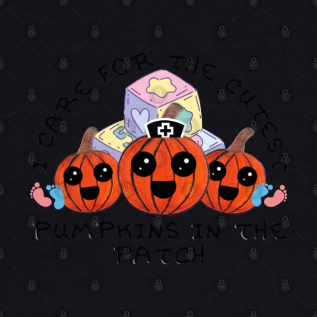 I Care For The Cutest Pumpkins In The Patch (Pastel Orange) by thcreations1